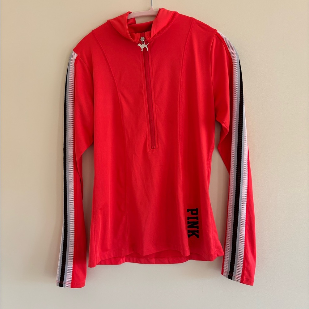 PINK Y2K Victoria’s Secret Red/Black Vintage Half-Zip Pullover Jacket  Size M